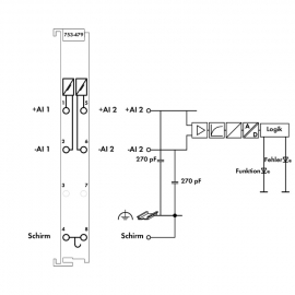 WAGO | 753-479 | 2-CHANNEL ANALOG INPUT; ±10 VDC; DIFFERENTI