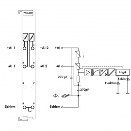 WAGO | 753-480 | 2-CHANNEL ANALOG INPUT; 0 … 20 MA; DIFFEREN