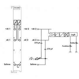 WAGO | 753-483 | 2-CHANNEL ANALOG INPUT; 0 ... 30 VDC; DIFFE