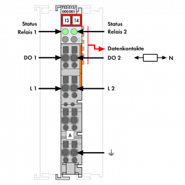 WAGO | 753-513/000-001 | 2-CHANNEL DIGITAL OUTPUT; AC 250 V;