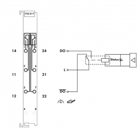 WAGO | 753-517 | 2-CHANNEL RELAY OUTPUT; AC 250 V; 1 A; POTE