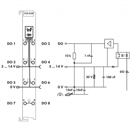 WAGO | 753-534 | 8-CHANNEL DIGITAL OUTPUT; 12 VDC; 1 A; LIGH