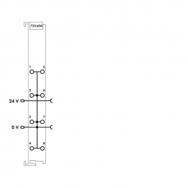 WAGO | 753-604 | POTENTIAL DISTRIBUTION; 8-WAY 0 V; LIGHT GR