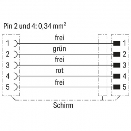 WAGO | 756-1102/060-020 | PROFIBUS CABLE, ANGLED; 2 M; FITTE