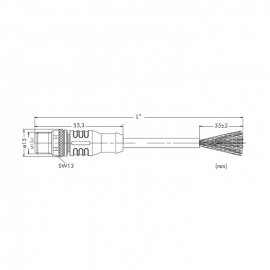 WAGO | 756-1103/060-020 | PROFIBUS CABLE, STRAIGHT; 2 M; FIT