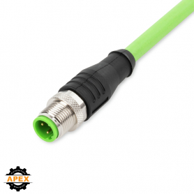 ETHERNET/PROFINET CABLE, STRAIGHT; 2 M; FITTED ON ONE END; D