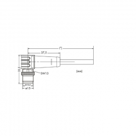 WAGO | 756-1202/060-020 | ETHERNET/PROFINET CABLE, ANGLED; 2