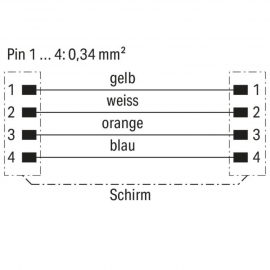 WAGO | 756-1202/060-100 | ETHERNET/PROFINET CABLE, ANGLED; 1