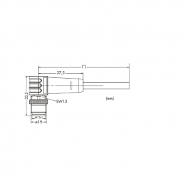 WAGO | 756-1202/060-100 | ETHERNET/PROFINET CABLE, ANGLED; 1