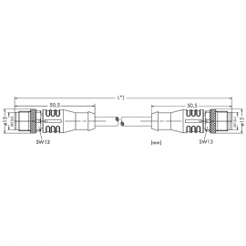 WAGO | 756-1203/060-020 | ETHERNET/PROFINET CABLE, STRAIGHT;