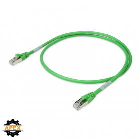 ETHERNET CABLE; CAT. 6A; RJ-45; RJ-45; LENGTH: 0.5 M; GREEN