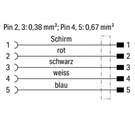 WAGO | 756-1402/060-020 | CANOPEN-/DEVICENET CABLE, ANGLED;