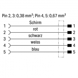 WAGO | 756-1402/060-050 | CANOPEN-/DEVICENET CABLE, ANGLED;