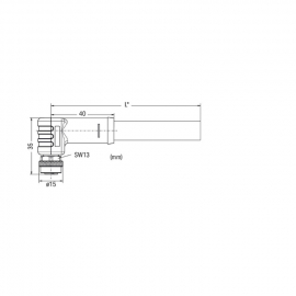 WAGO | 756-3502/050-020 | POWER CABLE; M12L SOCKET; ANGLED;