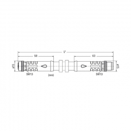 WAGO | 756-3505/050-003 | POWER CABLE; M12L SOCKET; STRAIGHT