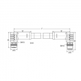 WAGO | 756-3506/050-003 | POWER CABLE; M12L SOCKET; ANGLED;