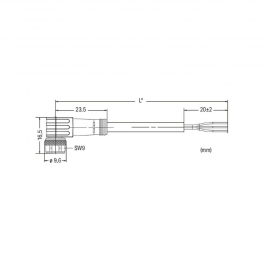 WAGO | 756-5102/030-015 | SENSOR/ACTUATOR CABLE; FITTED ON O