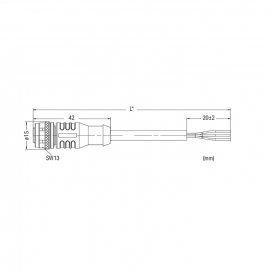 WAGO | 756-5301/030-015 | SENSOR/ACTUATOR CABLE; FITTED ON O