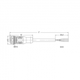 WAGO | 756-5301/040-015 | SENSOR/ACTUATOR CABLE; FITTED ON O