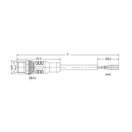 WAGO | 756-5311/040-015 | SENSOR/ACTUATOR CABLE; FITTED ON O