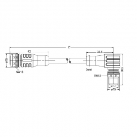 WAGO | 756-5402/030-010 | SENSOR/ACTUATOR CABLE; FITTED ON B