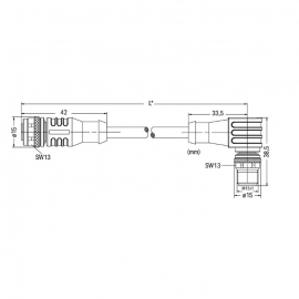 WAGO | 756-5402/030-020 | SENSOR/ACTUATOR CABLE; FITTED ON B