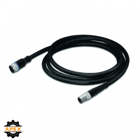 SENSOR/ACTUATOR CABLE; FITTED ON BOTH ENDS; 3-POLE; M12 SOCK