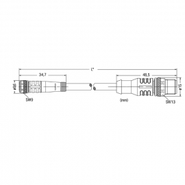 WAGO | 756-5507/030-010 | SENSOR/ACTUATOR CABLE; FITTED ON B