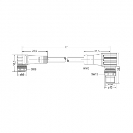 WAGO | 756-5510/030-010 | SENSOR/ACTUATOR CABLE; FITTED ON B