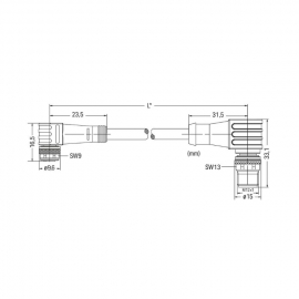 WAGO | 756-5510/030-020 | SENSOR/ACTUATOR CABLE; FITTED ON B