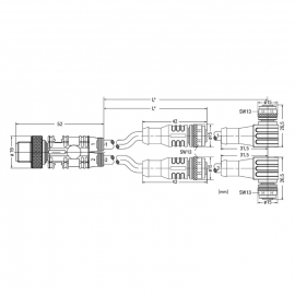 WAGO | 756-5516/040-010 | SENSOR/ACTUATOR DISTRIBUTION CABLE