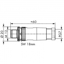 WAGO | 756-9207/050-000 | COMPENSATING CONNECTOR; M12 PLUG;