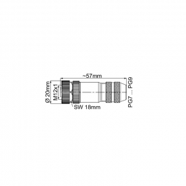 WAGO | 756-9208/060-000 | M12 SOCKET; A-CODED; STRAIGHT; CON