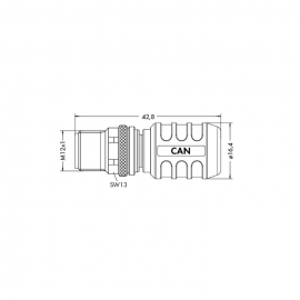 WAGO | 756-9209/060-000 | M12 TERMINATING PLUG; A-CODED; STR