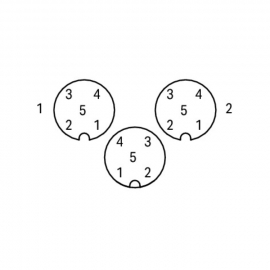 WAGO | 756-9301/050-000 | M12 TWIN DISTRIBUTION CONNECTOR