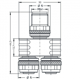 WAGO | 756-9301/050-000 | M12 TWIN DISTRIBUTION CONNECTOR