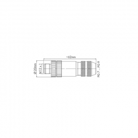 WAGO | 756-9401/060-000 | M12 PLUG; B-CODED; STRAIGHT; CONFI