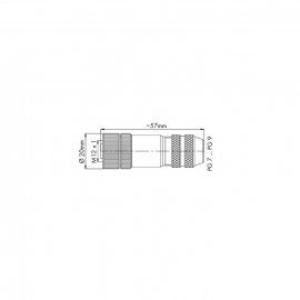 WAGO | 756-9402/060-000 | M12 SOCKET; B-CODED; STRAIGHT; CON