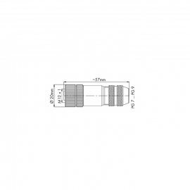 WAGO | 756-9412/060-000 | M12 SOCKET; B-CODED; STRAIGHT; CON