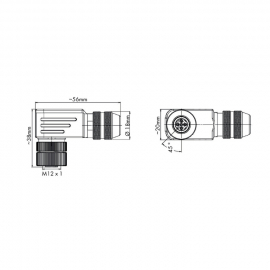 WAGO | 756-9414/060-000 | M12 SOCKET; B-CODED; ANGLED; CONFI