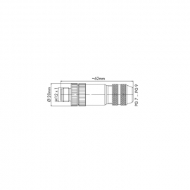 WAGO | 756-9501/060-000 | M12 PLUG; D-CODED; STRAIGHT; CONFI