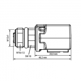 WAGO | 756-9503/040-000 | ADAPTER M12 SOCKET; D-CODED/ RJ-45