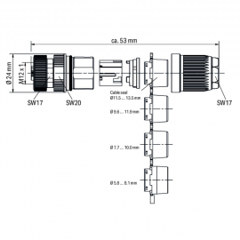 WAGO | 756-9711/050-000 | FITTED PLUGGABLE CONNECTOR; 5-POLE