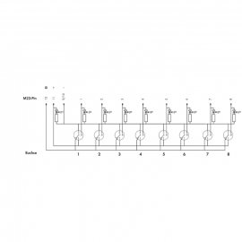 WAGO | 757-184 | M12 SENSOR/ACTUATOR BOX; 8-WAY; 4-POLE; M23