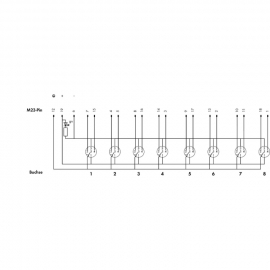WAGO | 757-185/100-000 | M12 SENSOR/ACTUATOR BOX; 8-WAY; 5-P