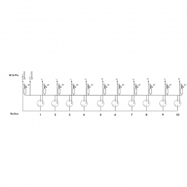 WAGO | 757-303 | M8 SENSOR/ACTUATOR BOX; 10-WAY; 3-POLE; M16