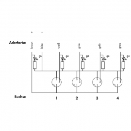 WAGO | 757-443/000-002 | M8 SENSOR/ACTUATOR BOX; 4-WAY; 3-PO