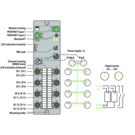 WAGO | 765-1101/100-000 | 16-CHANNEL DIGITAL INPUT; PROFINET