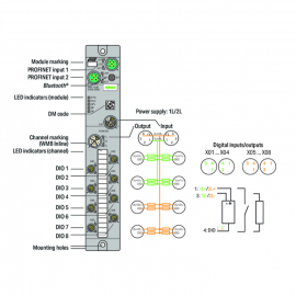 WAGO | 765-1105/100-000 | 8-CHANNEL DIGITAL INPUT/OUTPUT; PR