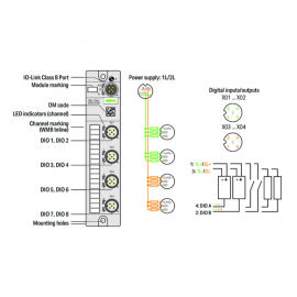 WAGO | 765-1704/200-000 | 8-CHANNEL DIGITAL INPUT/OUTPUT; IO